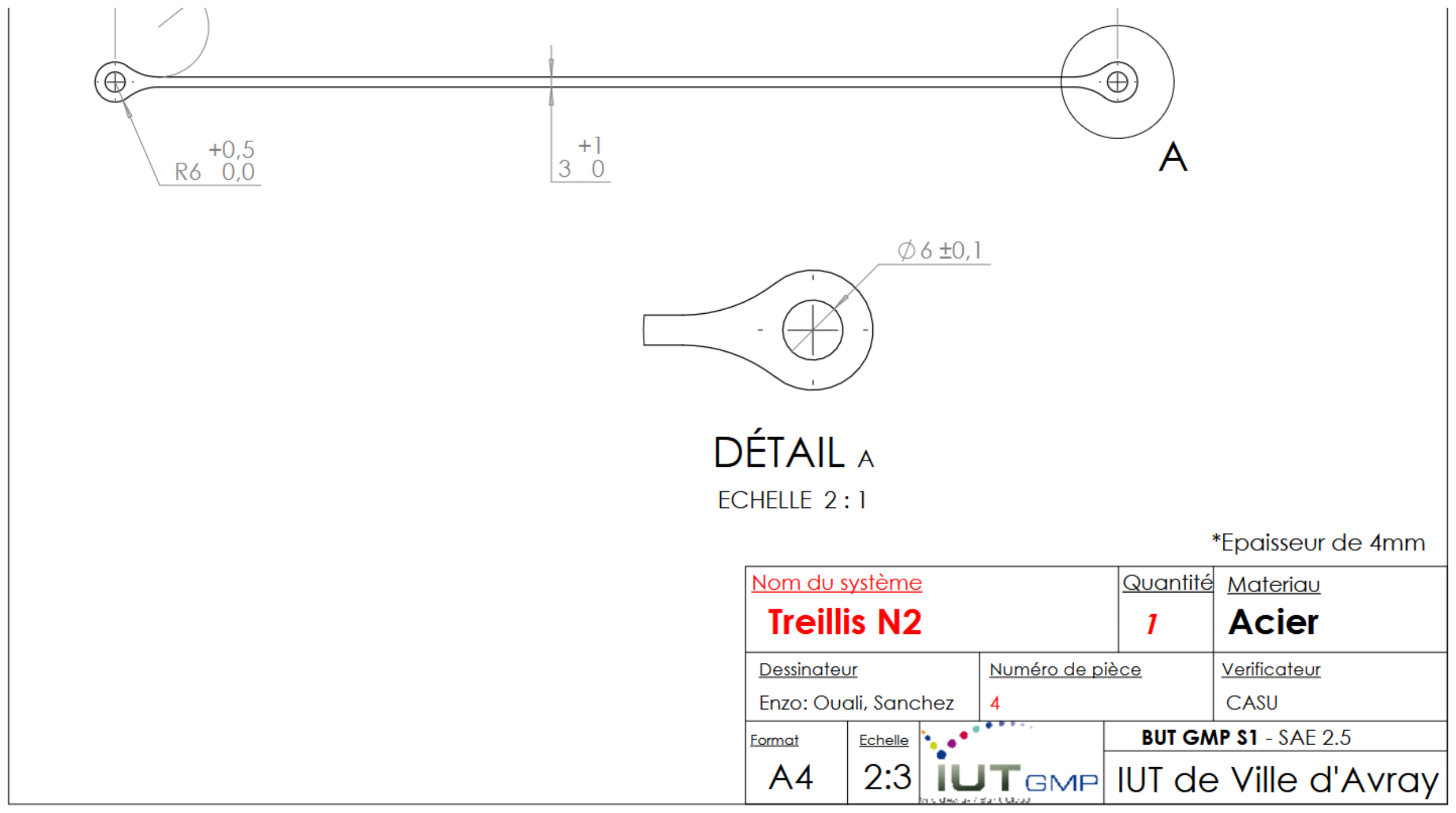 Mise en plan treillis